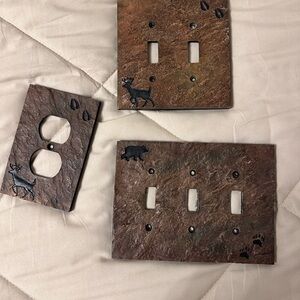 Rustic Brown Switch Plate Covers